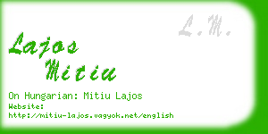 lajos mitiu business card